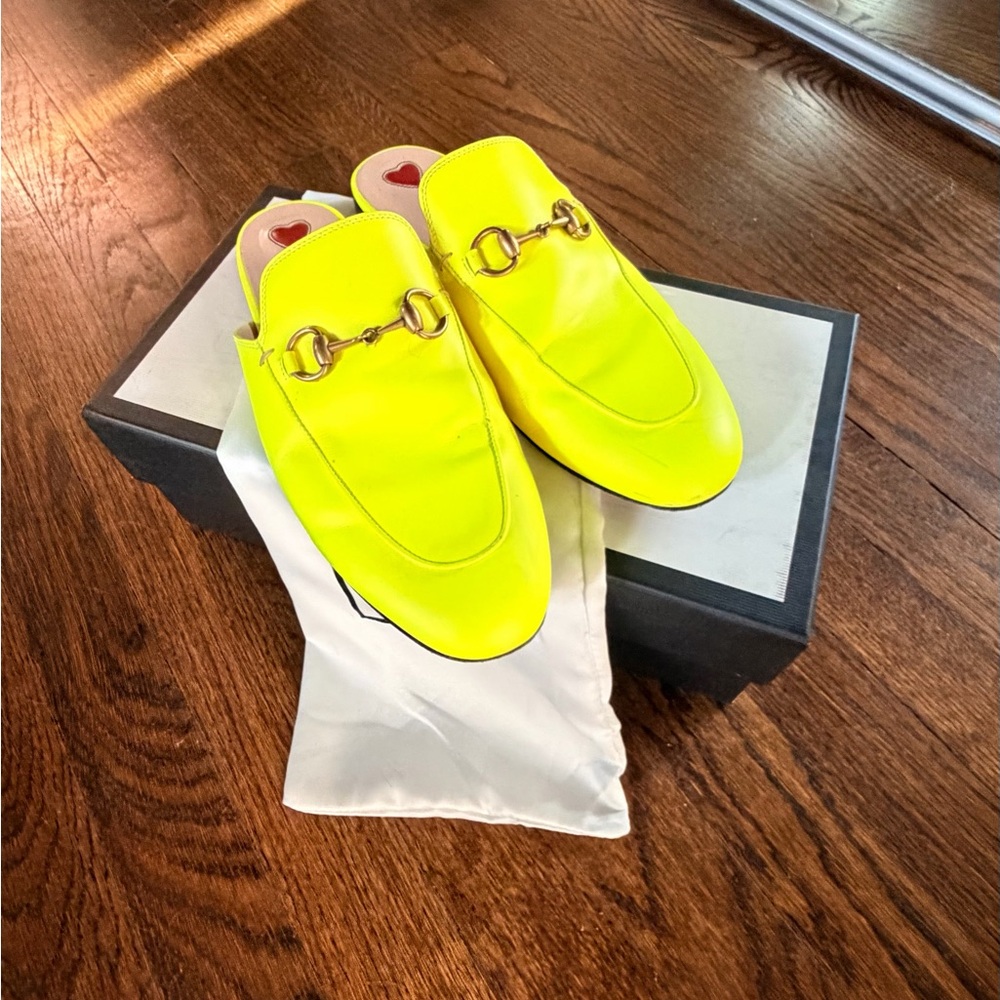 Gucci Princetown Horsebit Mules — Neon Yellow Fluo - Picture 2 of 10